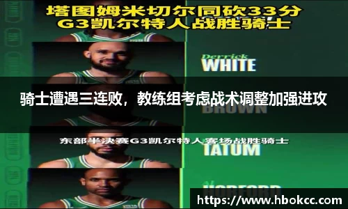 骑士遭遇三连败，教练组考虑战术调整加强进攻