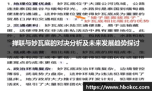 掸联与妙瓦底的对决分析及未来发展趋势探讨